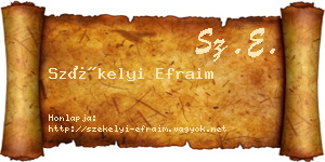 Székelyi Efraim névjegykártya